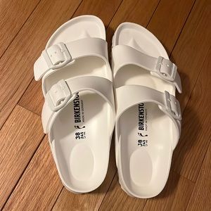 white rubber birkenstocks